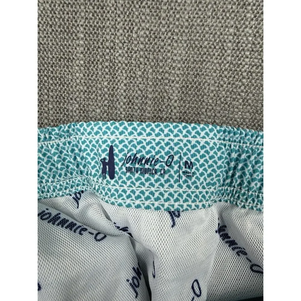 Johnnie-O Swim Trunks Men’s Medium Blue Ombre Board Shorts Mesh Lined Surf
